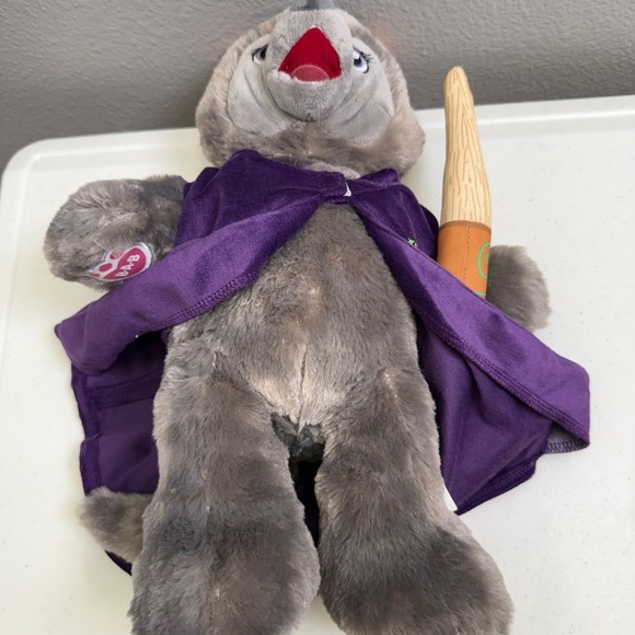 Build-A-Bear Gray Wolf Wiley Purple Outfit Orange Accents - Picture 5 of 8